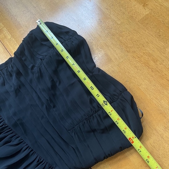 Forever 21 Size 14 Juniors Black Mini Lined Strapless Dress High Low Hem Zip - Picture 9 of 10